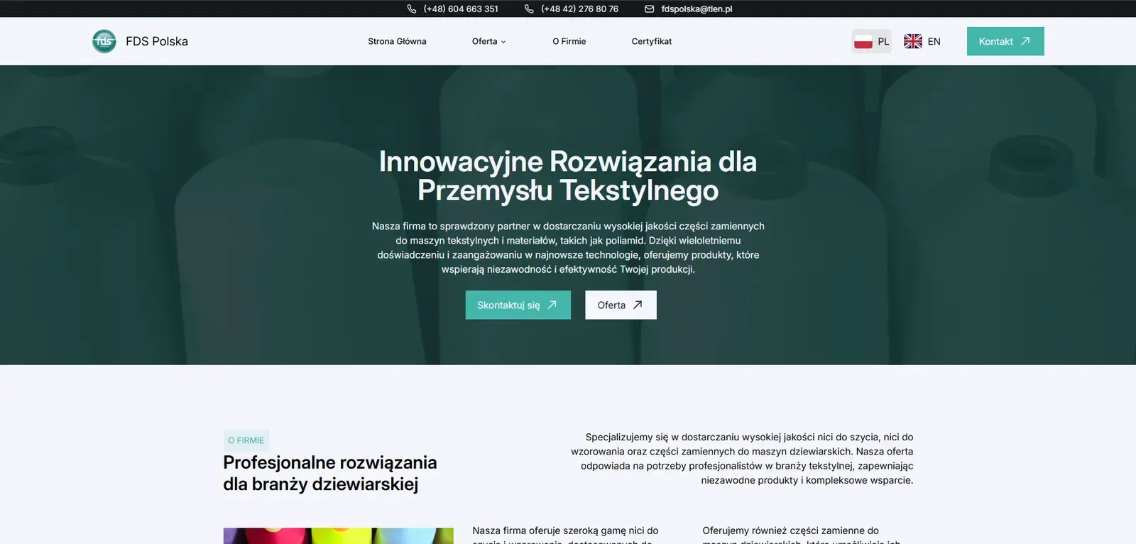 FDS Polska – screen strony